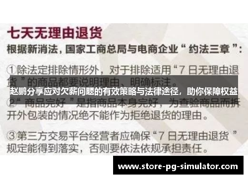 赵鹏分享应对欠薪问题的有效策略与法律途径,助你保障权益 赵鹏分享应对欠薪问题的有效策略与法律途径,助你保障权益
